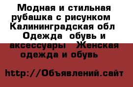 Модная и стильная рубашка с рисунком - Калининградская обл. Одежда, обувь и аксессуары » Женская одежда и обувь   